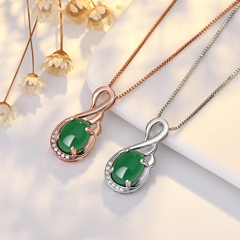 Jade Women's Jewelry Pendant Peacock Emerald Necklace Jade Pendant