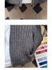 Men's Thick Knit Zipper Sweater - Solid Color, Half-High Collar, Autumn/Winter Pullover, Loose Fit Floral Thread Design