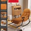 Single Red Recliner: Lazy Sofa Rocking Chair for Adults - Tech Fabric, Home & Balcony Leisure, Convertible To Lounger