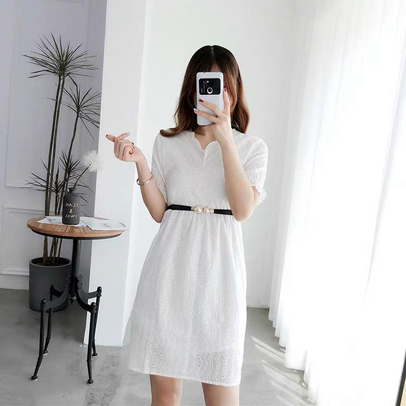 Pearl Buckle Belt Pu Leather Dress Skirt Waist Elastic Women Belts Accessories