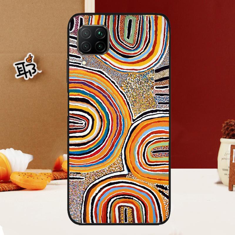 

Aboriginal Art Print For Huawei Nova Y70 Y60 Y90 Y91 Y61 Nova 11 10 9 SE 5T 11i 8i 3i P20 P40 Lite P30 Pro Case Huawei P20
