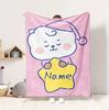Custom Name Kawaii Friends Flannel Blanket Throw Blanket Soft Warm Sofa Bed home Decor Unique Gift
