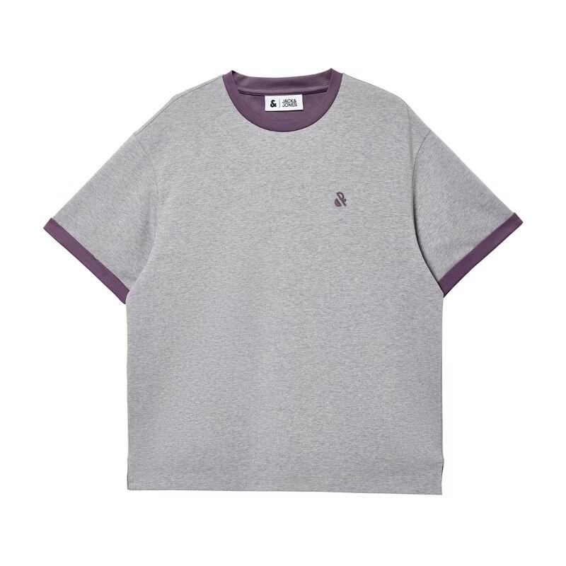 JACK&JONES Men's Loose Fit Faux Two-Piece Short-Sleeve T-Shirt