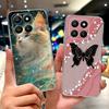 For Honor 400 Smart 5G Case LGN-NX1 Cute Cat Painted Cover Soft Silicone Case For Honor X7d 4G HonorX7d 5G Honor400 Smart Bumper