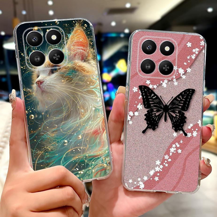 For Honor 400 Smart 5G Case LGN-NX1 Cute Cat Painted Cover Soft Silicone Case For Honor X7d 4G HonorX7d 5G Honor400 Smart Bumper