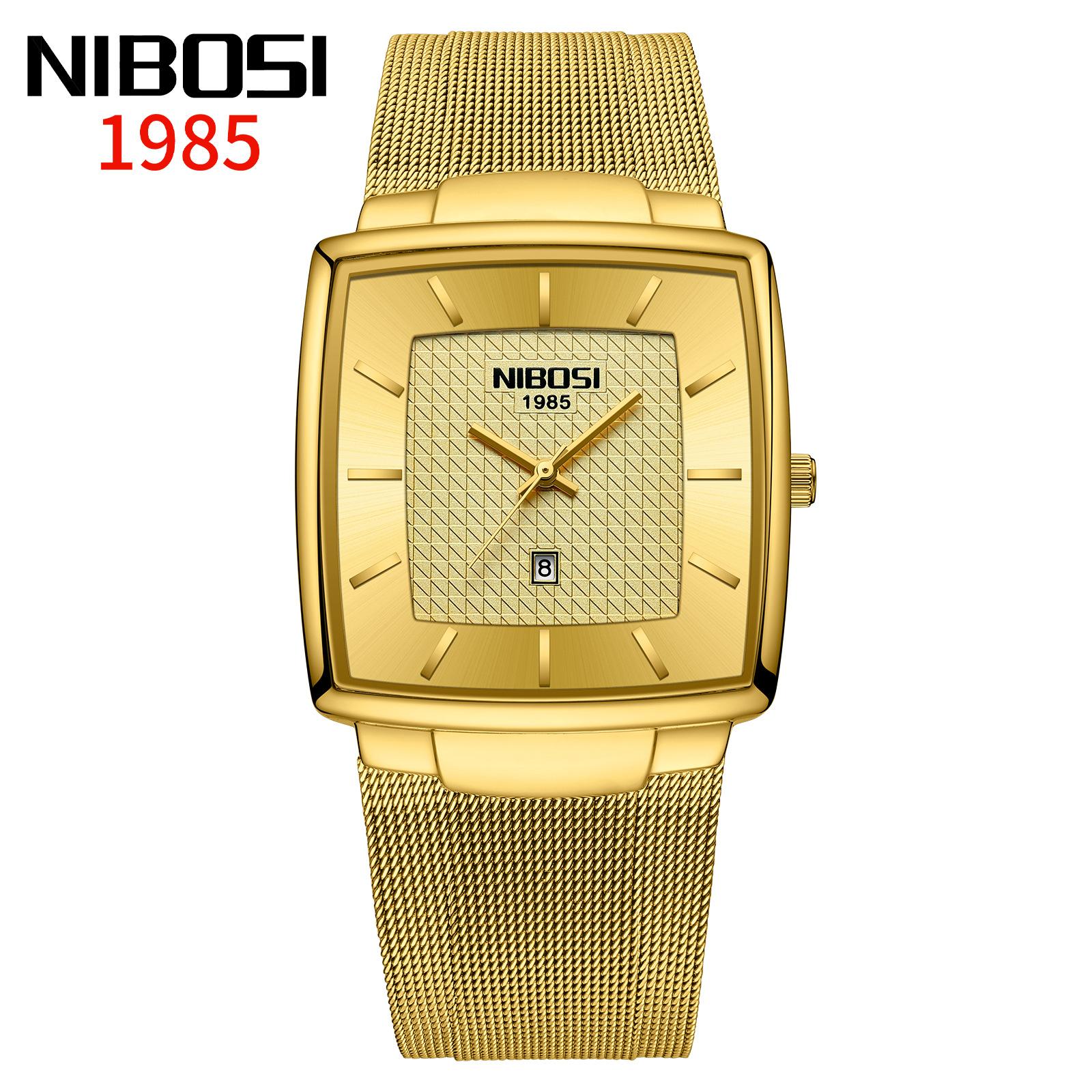 Source Men S Watch Casual Square Personality Mesh Strap Watch Waterproof Calendar Student Watch
