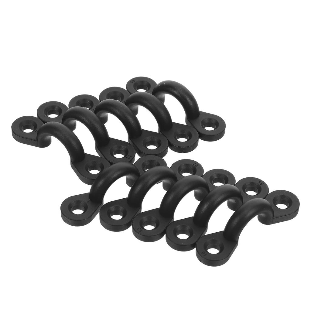 20PCS Kayak Tie Down Eyelets Deck Tie Down Rope Hooks with Screws Kayak Handle Pad Eyes for Boats Canoe Luggage Tether Cleats 7