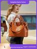 Women's Genuine Leather Large Capacity Crossbody Tote Bag - Top Layer Cowhide, New Style, High-End Shoulder Handbag for Commuting.