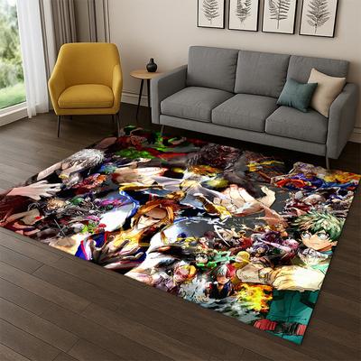My Hero Academia Deku Bakugou Cartoon Anime Carpet Rug for Bedroom Living Room Sofa Doormat Home Decor,Kid Area Rug Non-slip