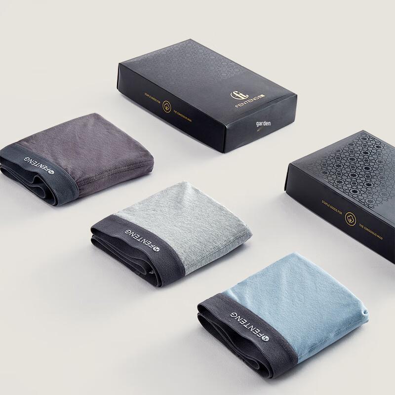 Fenteng Men's 2025 Spring/Autumn Pure Cotton Antibacterial Boxer Briefs