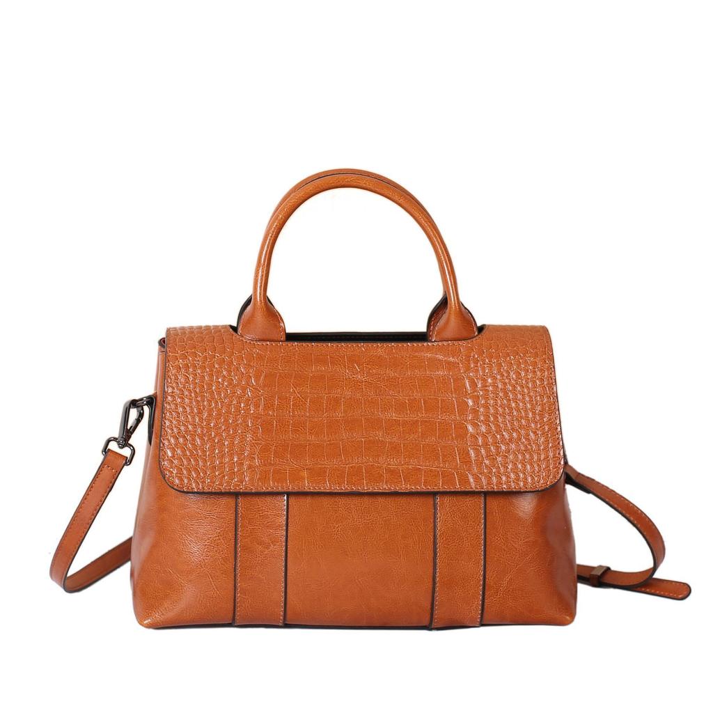 Fashionable Large Capacity and Quality Women's Handbag Versatile Crocodile Pattern Crossbody Bag