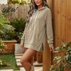Soft Drawstring Hoodie Women Velvet with Kangaroo Pocket, Long Sleeve Pullover Autumn Winter Outfit Sweatshirt, Loose Casual Hooded Top for Fall Lady