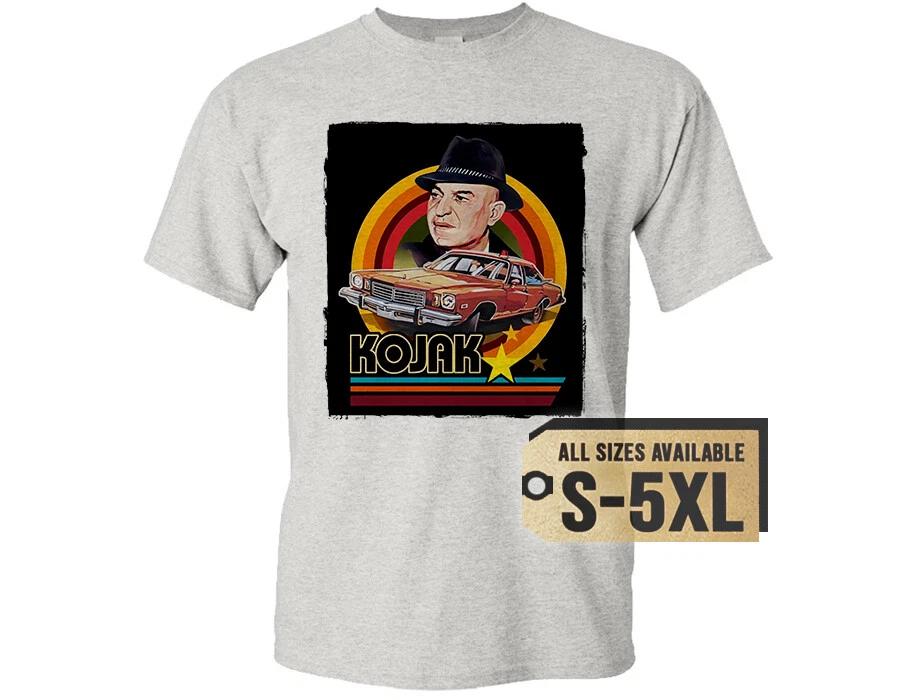 

KOJAK TV Series 1973 V10 T SHIRT Tee Natural cotton White Retro Sizes S to 5XL 3XL