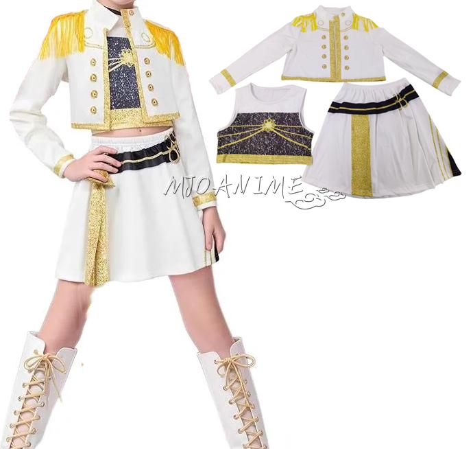 

2025 Kpop Костюм для косплея Охотника на демонов Руми Зои Мира Косплей Девушки Стиль Одежда для сцены Хэллоуин 140