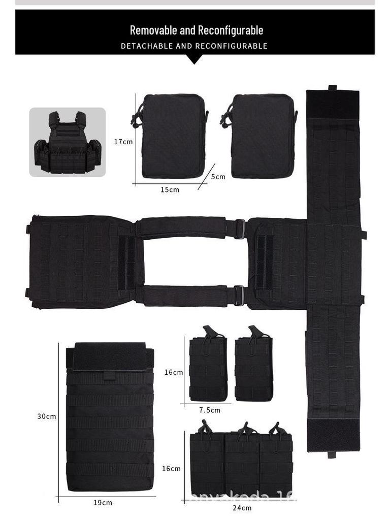 YAKEDA Breathable MOLLE Camouflage Tactical Vest for Outdoor Training