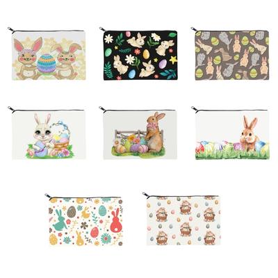 Osterhase Kulturtasche mit Hasenmuster Make-up Tasche Große Kapazität Kosmetikaufbewahrungstasche Geschenk für Mädchen Frauen