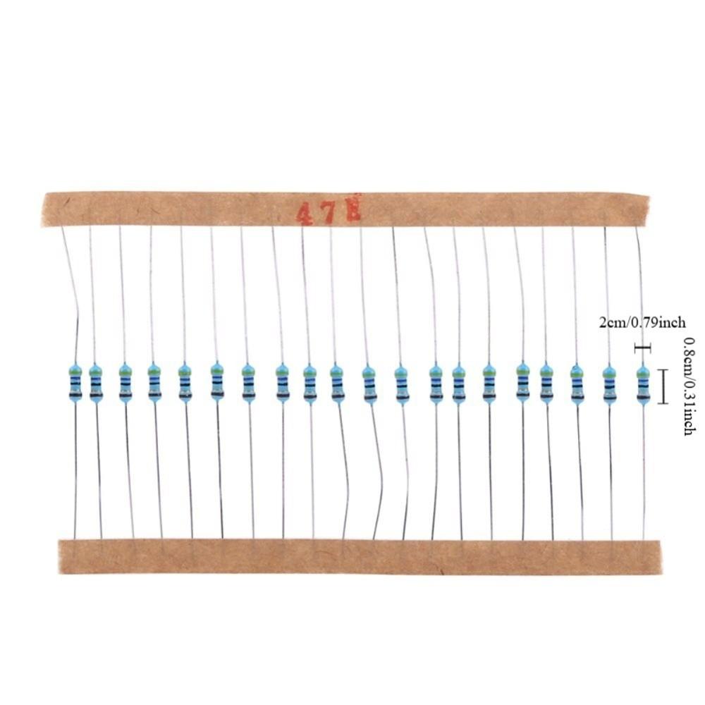 1280PCS 1/4W Power Rating Metal Film Resistors 1-10M Ohm Range High Precision Resistors  LED Lights