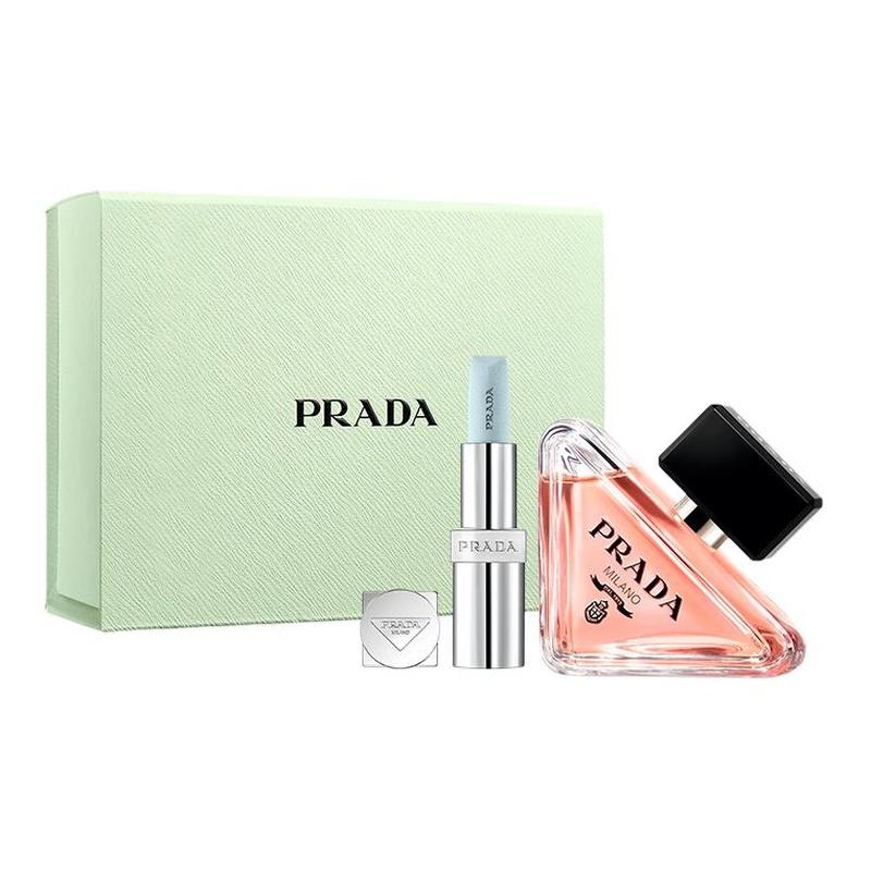 Набор парфюма Prada Помада I Am Unpredictable EDP Белый мускус Набор из двух предметов: Я непредсказуемый женский парфюм 50 мл + полупрозрачная помада #U001 3,8 г белый
