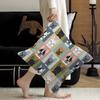 Anime French Bulldogs Lucky Dragon Pillow Cover Sofa Cushion Cover Home Room Decoration Children Gift