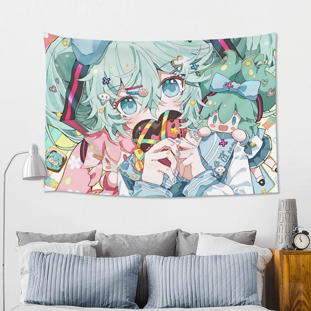 Hatsune Miku Cutecore Duvar Halısı Oda dekorasyonu Ev Dekorasyonu Duvar Halısı Dekor Aksesuarları Sevimli Oda Dekorasyonu