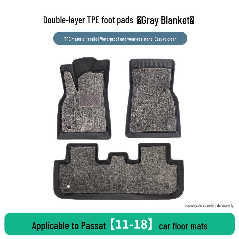 Volkswagen Passat 2011-2018 TPE Rubber Floor Mat Set (3-Piece)