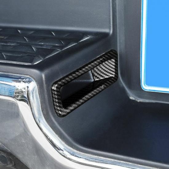 Hinterer Kennzeichenleuchten-Abdeckungs-Zierrahmen Kohlefaser für Dodge Ram 1500 2018+