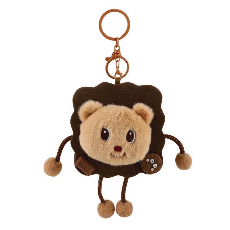 

Plush Butter Cute Cookie Bear Keychain Fashionable Key Accessory For Gifting