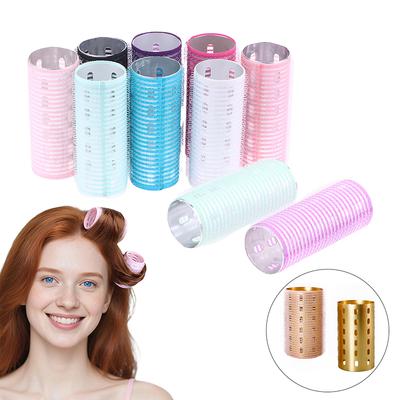1/5Pcs Bangs Roller Set Hook & Loop Aluminium Silver Core Self Grip Styling Hair Rollers Hot Thermal Volume Curler 30X80Mm