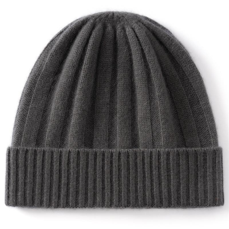 Cashmere Autumn and Winter New Cashmere Blended Pit Strip High Elasticity Simple Warm Ear Protection Cold-proof Cashmere Cap