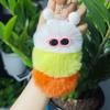 Cute Caterpillar Keychain Cartoon Plush Pendant Doll Bag Pendant Creative Car