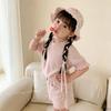 Summer Kids Cute Short Sleeve T Shirt Set With Ruffled Hem Shorts Two Piece Outfit For Girls And Boys Fashionable Casual Wear