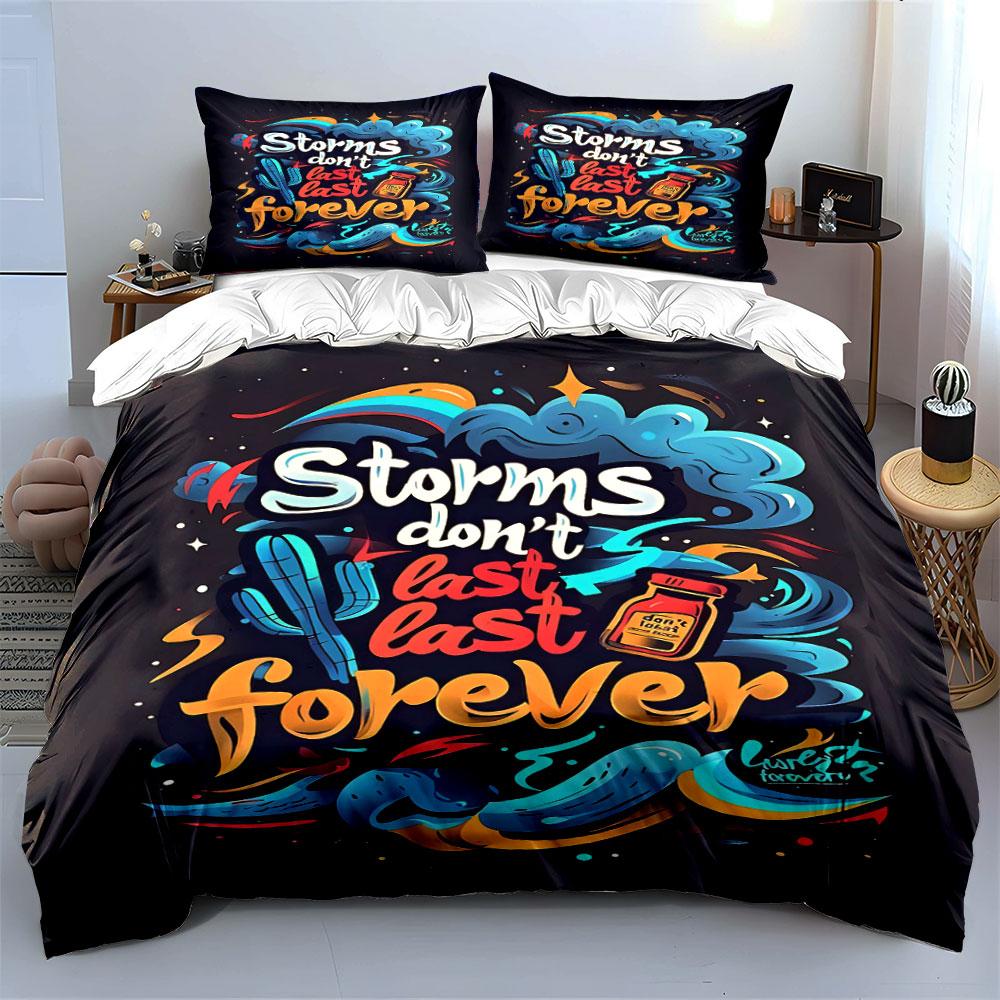 Inspirational text with clouds. Bedding sets Duvet cover sets Duvet covers Pillowcases(1* Duvet Cover 2* Pillowcases without duvet insert)