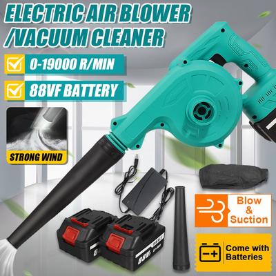 1500W 88VF Akumulatorowa Elektryczna Dmuchawa i Odkurzacz Ręczny do Liści Komputerowy Odkurzacz Czyszczący Narzędzie Elektryczne 2 W 1 Na Baterię 18V