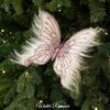 Sequin Bead Butterfly Ornament Fluff Hair Xmas Hanger New Party Decor  Holiday Event