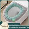 1Pc Thicker Bathroom Toilet Seat Cover Pads Soft Comfortable Toilet Seat Cushion Cover Stretchable Toilet Seat Warmer Easy Inst