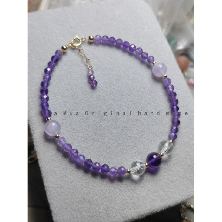 Supply of amethyst student fresh bracelets, women s fresh beaded bracelets, exquisite and elegant hand accessories 13Net hand circumference