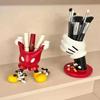 & Kawaii Mickey Glove Pen Holder Anime Cute Cartoon Pencil Stationery Desktop Decoration Student Pen Holder Christmas Gift