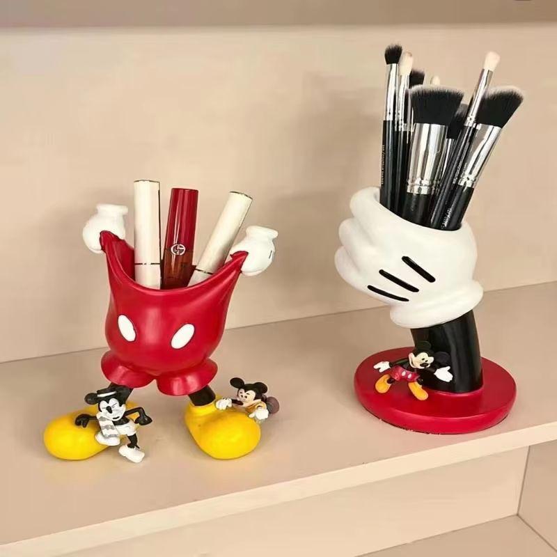 & Kawaii Mickey Glove Pen Holder Anime Cute Cartoon Pencil Stationery Desktop Decoration Student Pen Holder Christmas Gift