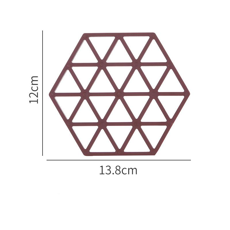 Silicone Tableware Insulation Mat Coaster Hexagon Silicone Mats Pad Heat-insulated Bowl Placemat Home Table Decor Kitchen Tools