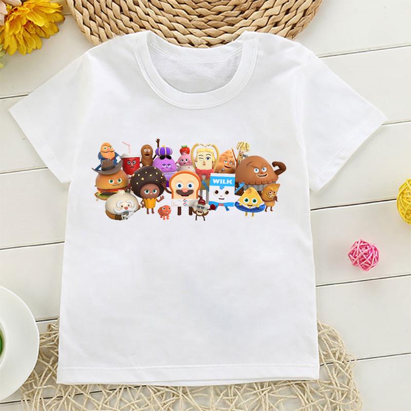 

Summer New Children s T-shirt with Cartoon Bread Barber Shop Print, Fun and Cute 160