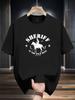 Casual Cotton T-shirt - "SHERIFF IN THE WEST" Graphic Print