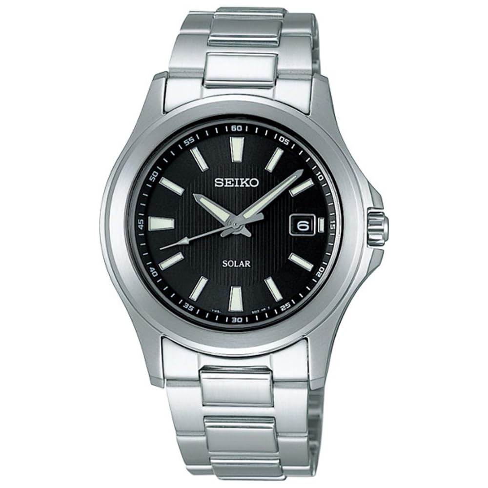 

Мужские часы Seiko Selection SBPN067 с солнечной батареей, черный циферблат, календарь даты, нержавеющая сталь