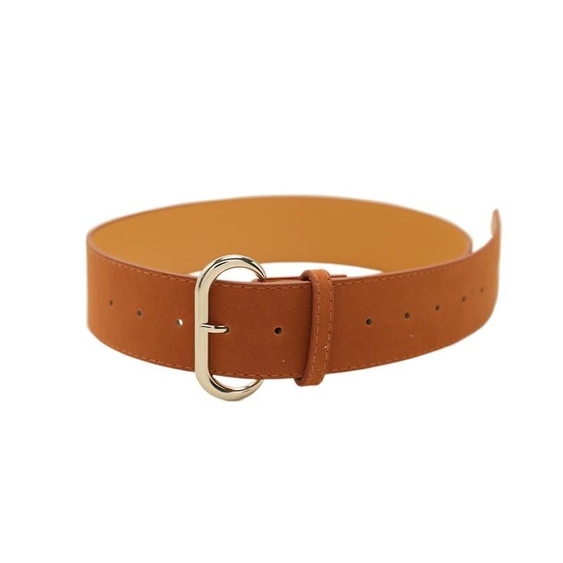 Vintage Pu Leather Wide Belt Fashion Accessory For Casual Wear