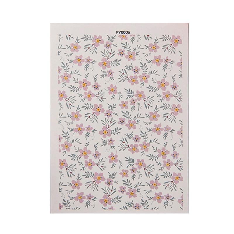 Clay Water Transfer Paper for DIY Clay Earring Jewelry, Floral Clay Transfer Sheet Flower Paper for Pottery Enamel Decal