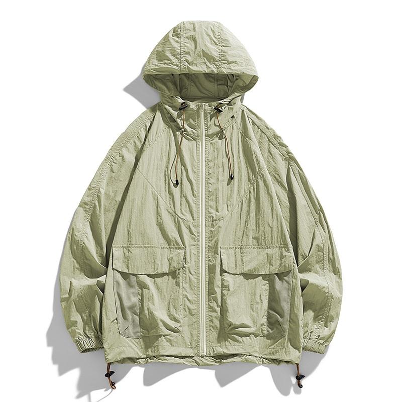 Breathable Quick-Dry Sun Protective Clothing Hooded Pocket Design Outdoor Sunblock Jacke