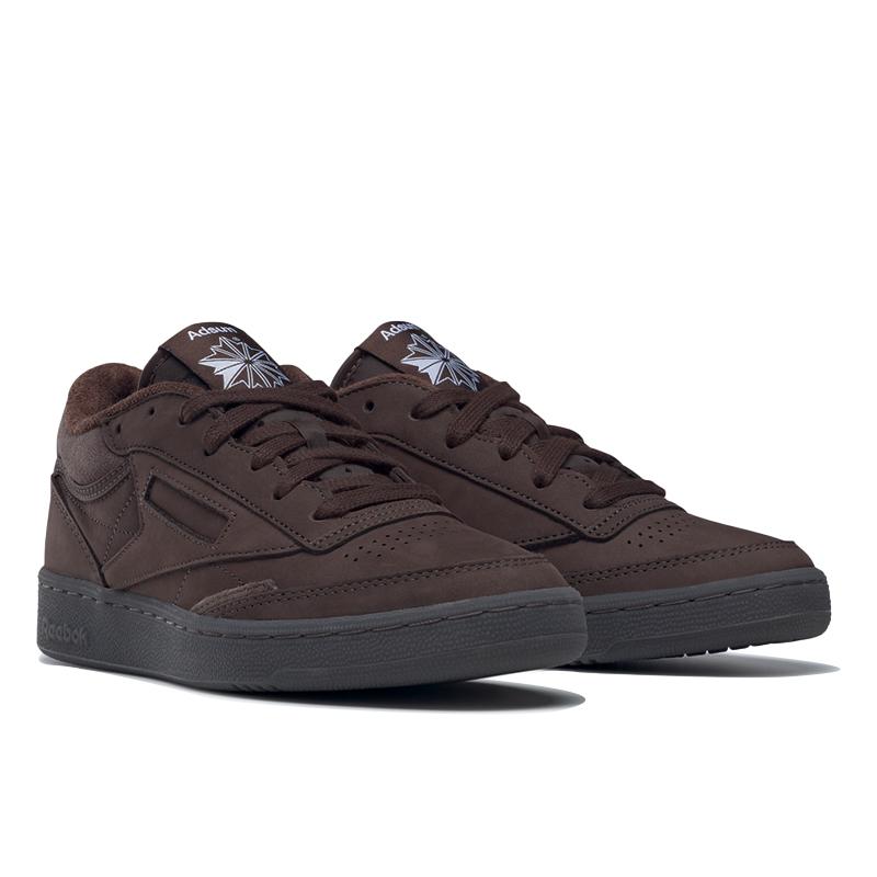 Adsum x Reebok Club C Mid 2 Tmavě hnědé Unisex Tenisky Černá IF7935