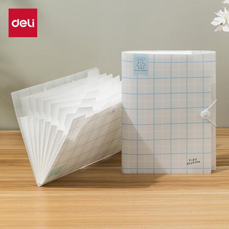Deli A4 8-Pocket Accordion File Folder
