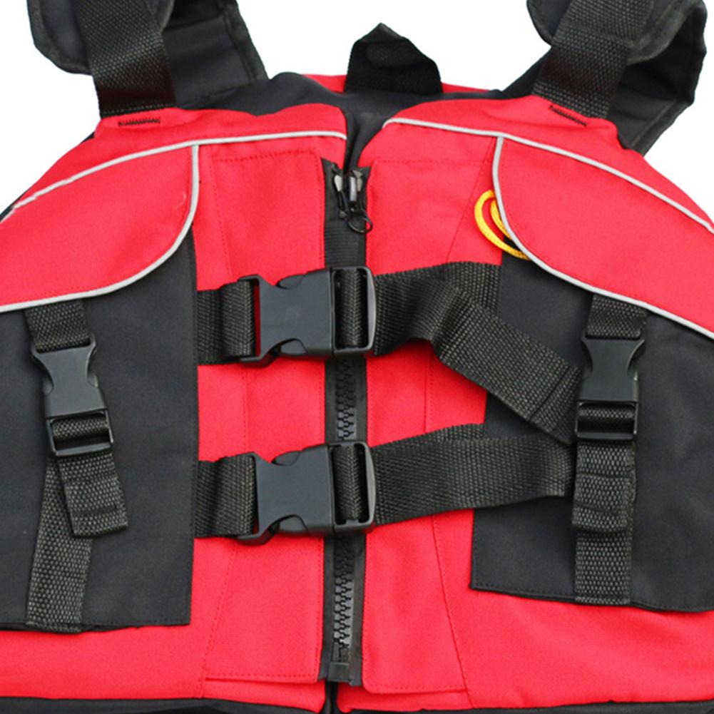 Life Jacket Survival Swimsuit Adjustable Safety Vest High Buoyancy Life Vest Dual Buckle Swim Vest for Kayaking Rafting Boating