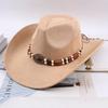 Western Cowboy Style Tibetan Fashion Top Hat Autumn/Winter New Collection Deer Skin Velvet Large Edge Riding Hat