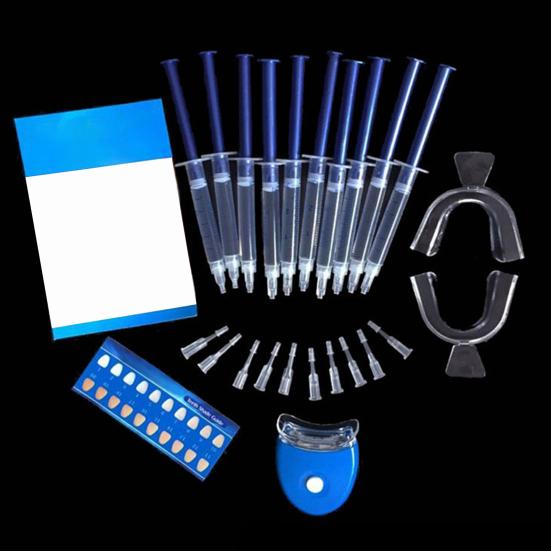 Pro Teeth Whitening Gel Tooth Whitener Sada pro dentální bělení úst s LED světlem
